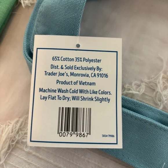 Trader Joe's Mini Canvas Tote Bags - Picture 4 of 4